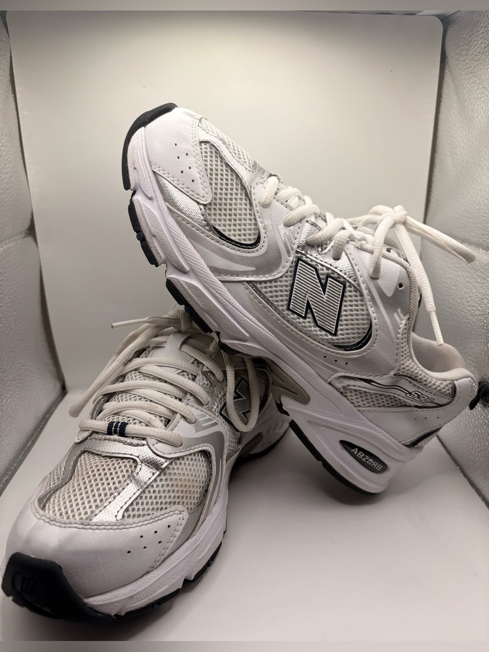 New Balance 530 White Silver Navy & Gray Women's Sneakers